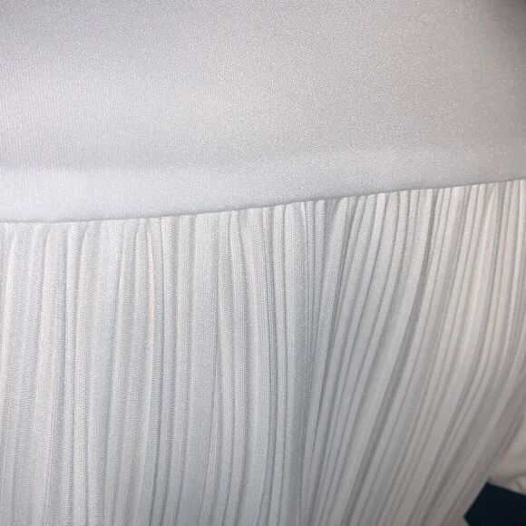 Vintage White Navy Half Button Short Sleeve Dress with Tie Waist Belt Size Mediu - Picture 11 of 15